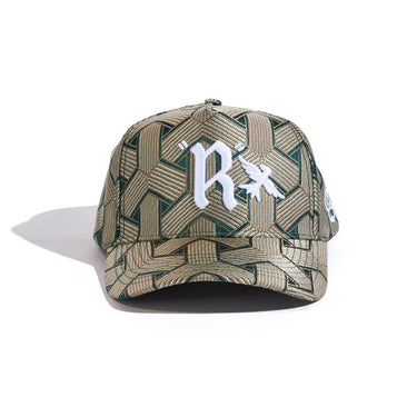 Luxe Hat - Green Geometric