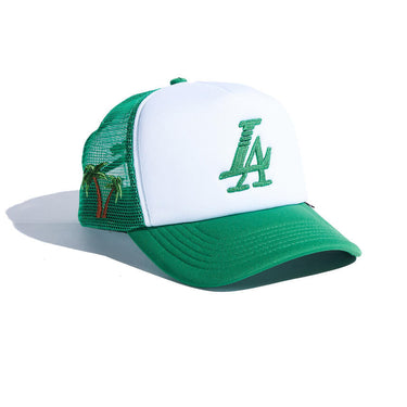 Paradise LA Trucker Hat - White/Green