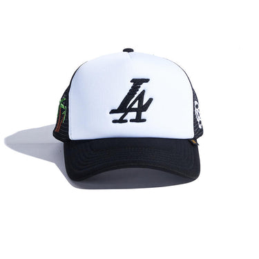 Paradise LA Trucker Hat - White/Black