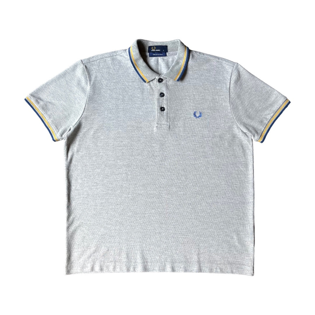Grey fred perry polo store