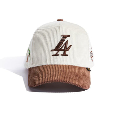 Paradise LA Corduroy Hat - Cream/Brown