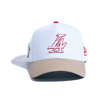 Paradise LA Hat - White/Tan/Red