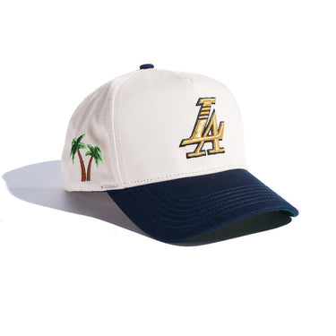 Paradise LA Hat - Cream/Navy/Gold