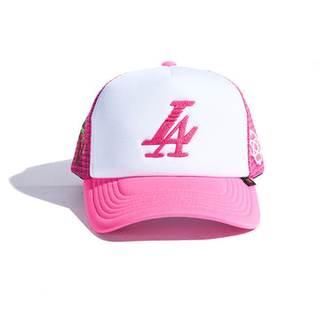 Paradise LA Trucker Hat - White/Pink