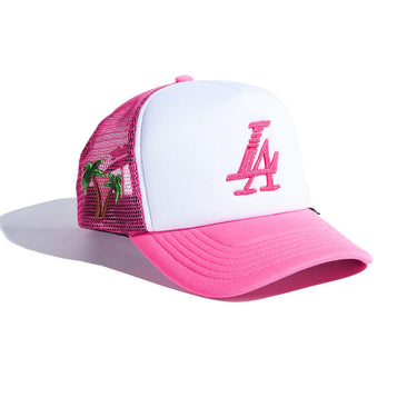 Paradise LA Trucker Hat - White/Pink