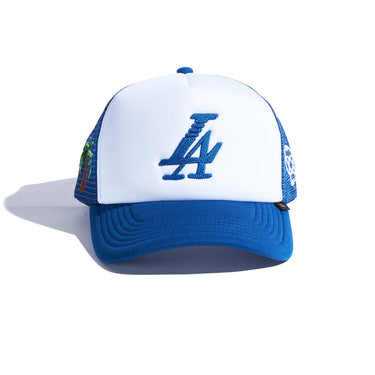 Paradise LA Trucker Hat - White/Blue