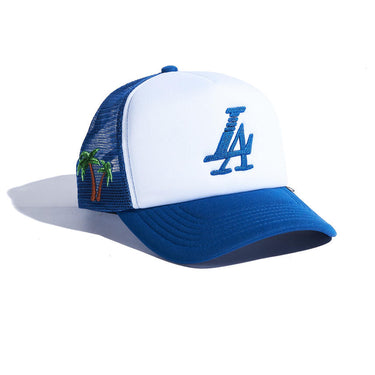 Paradise LA Trucker Hat - White/Blue