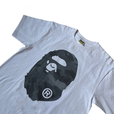Grey Camo Ape Head T-shirt - White