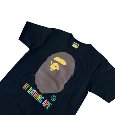 Brown Ape Head Letters T-shirt - Black
