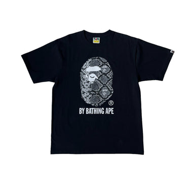 Snake Skin Grey Ape Head T-shirt - Black