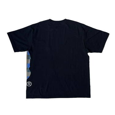 Flannel Pattern Ape Head T-shirt - Black