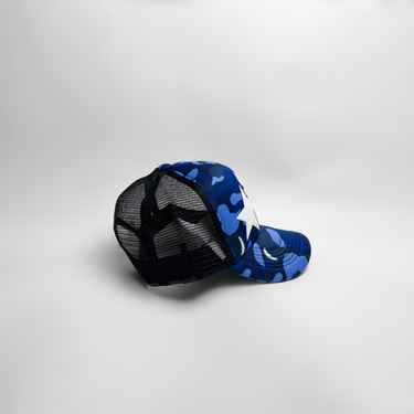 Supa Puff Sta' Trucker Hat - Blue Camo