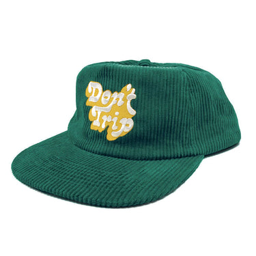 Don't Trip Fat Corduroy Snapback Hat - Green