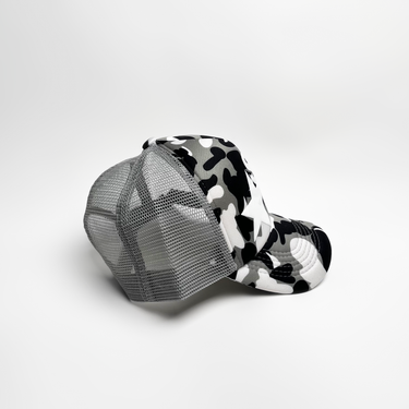 Supa Puff Sta' Trucker Hat - Gray Camo