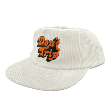 Don't Trip Fat Corduroy Snapback - Bone/Orange