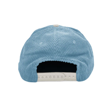 Don't Trip Two Tone Fat Corduroy Snapback - Sky/Bone