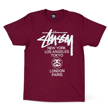 World Tour T-shirt - Burgundy