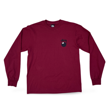 8 Ball T-shirt L/S - Burgundy