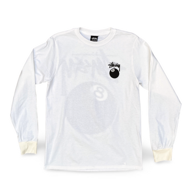 8 Ball T-shirt L/S - White