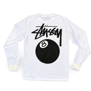 8 Ball T-shirt L/S - White