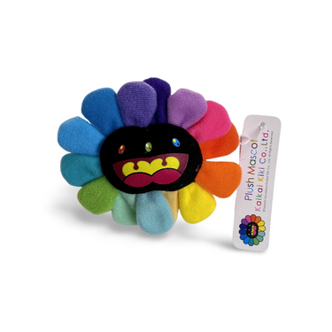 Mini Plush Murakami Flower - Black/Multi