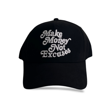 Make Money Not Excuses Hat - Black