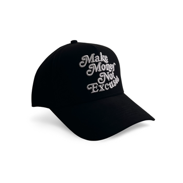 Make Money Not Excuses Hat - Black