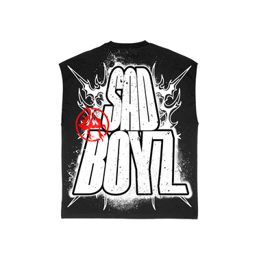 009 Cut Sleeves T-shirt - Black