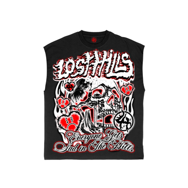 009 Cut Sleeves T-shirt - Black