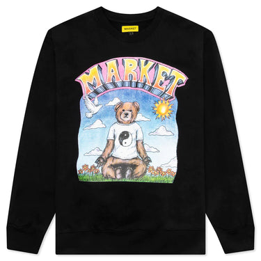 Namaste Bear Day & Night Crewneck - Black