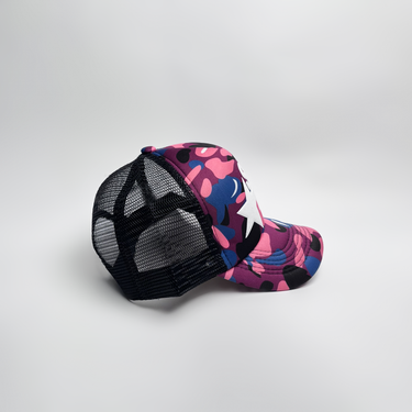 Supa Puff Sta' Trucker Hat - Pale Purple Camo