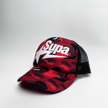 Supa Puff Sta' Trucker Hat - Red