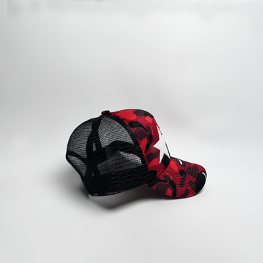 Supa Puff Sta' Trucker Hat - Red