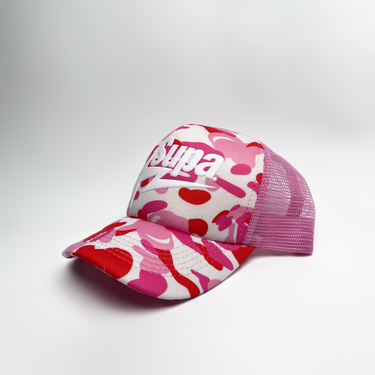 Supa Puff Sta' Trucker Hat - Pink Camo