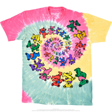 Rasta Spiral Bears T-shirt - Tie Dye