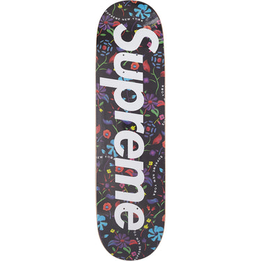 Airbrushed Floral Skate Deck - Black