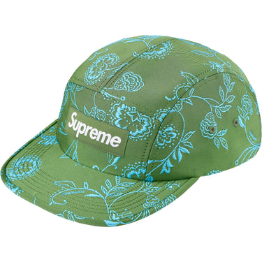 Floral Jacquard Camp Cap - Green