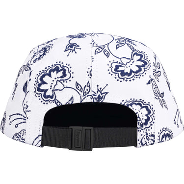 Floral Jacquard Camp Cap - White