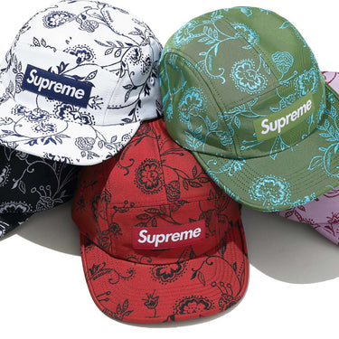 Floral Jacquard Camp Cap - Green