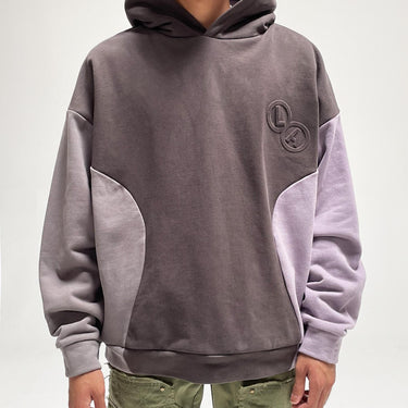 Standard Puff Embossed Hoodie - Black/Plum/Slate