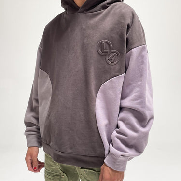 Standard Puff Embossed Hoodie - Black/Plum/Slate